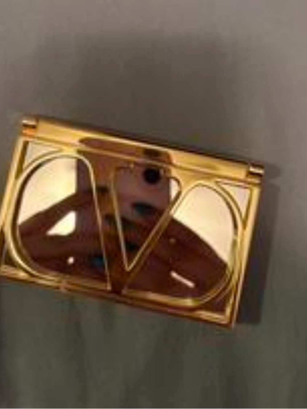 Valentino Gold Logo Card & Key Holder